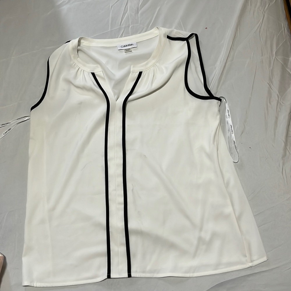 White Calvin Klein shirt